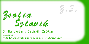zsofia szlavik business card