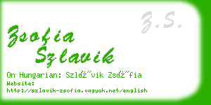 zsofia szlavik business card